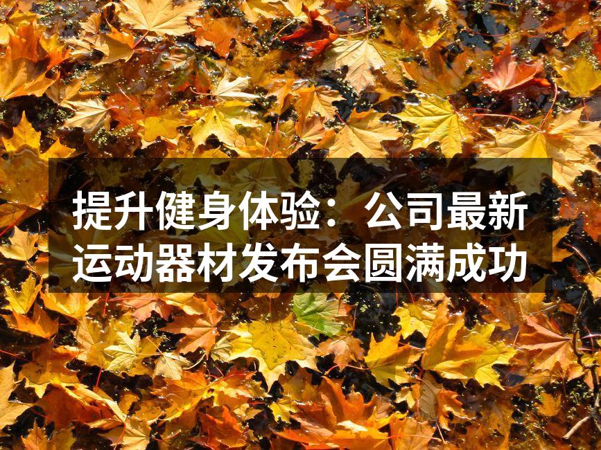 提升健身体验：公司最新运动器材发布会圆满成功